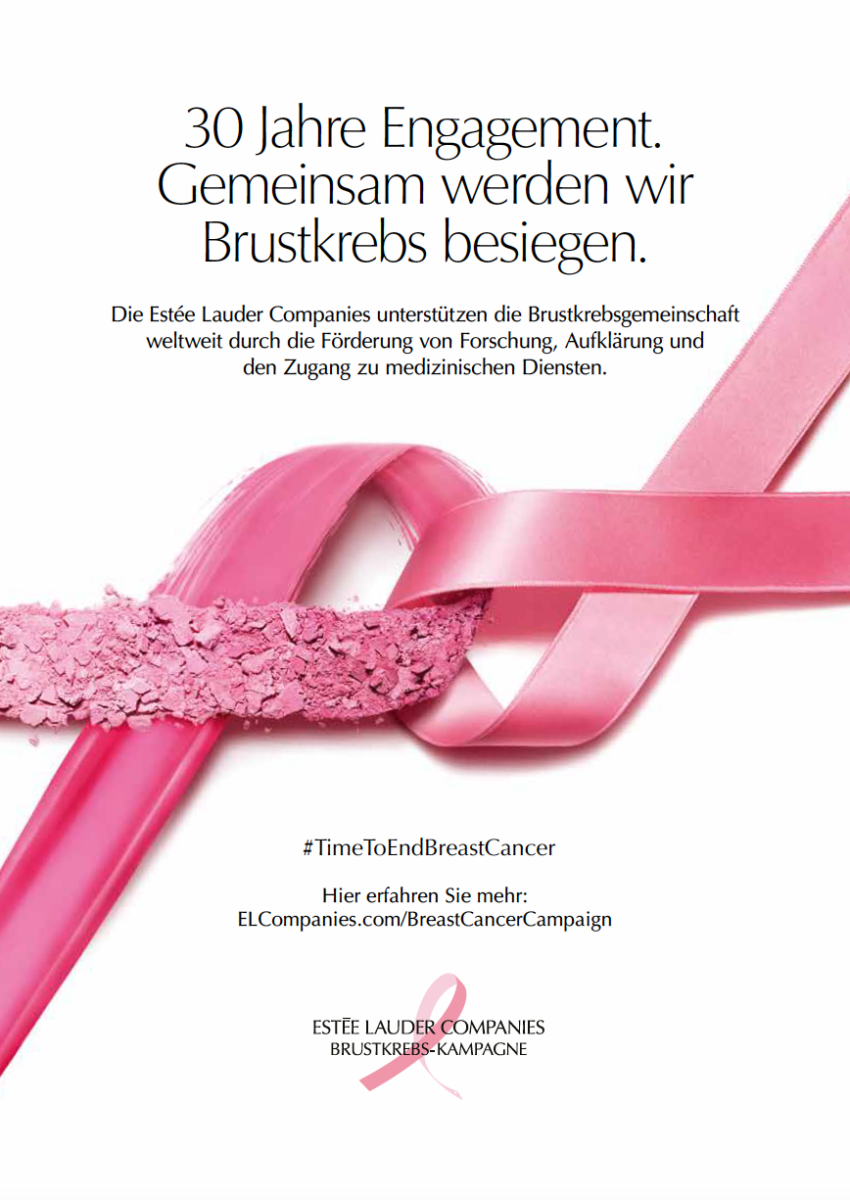 limitierte Editionen von Produkten der Estée Lauder Companies zur Brustkrebsbekämpfung 