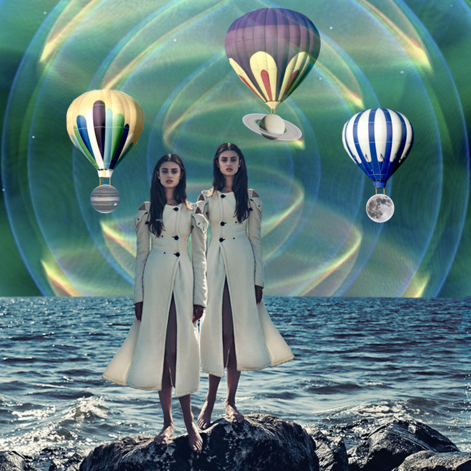 Juni-Neumond 2023 in den Zwillingen – eine Collage von Amélie Gebhard
