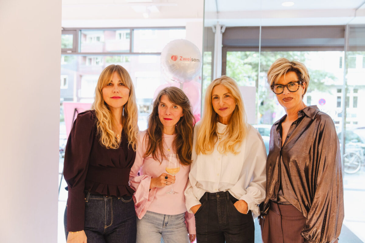 HEYDAY x Zweisam x Sue Giers: Stephanie Neubert, Anna Robbert, Sue Giers und Influencerin Andrea Eggers