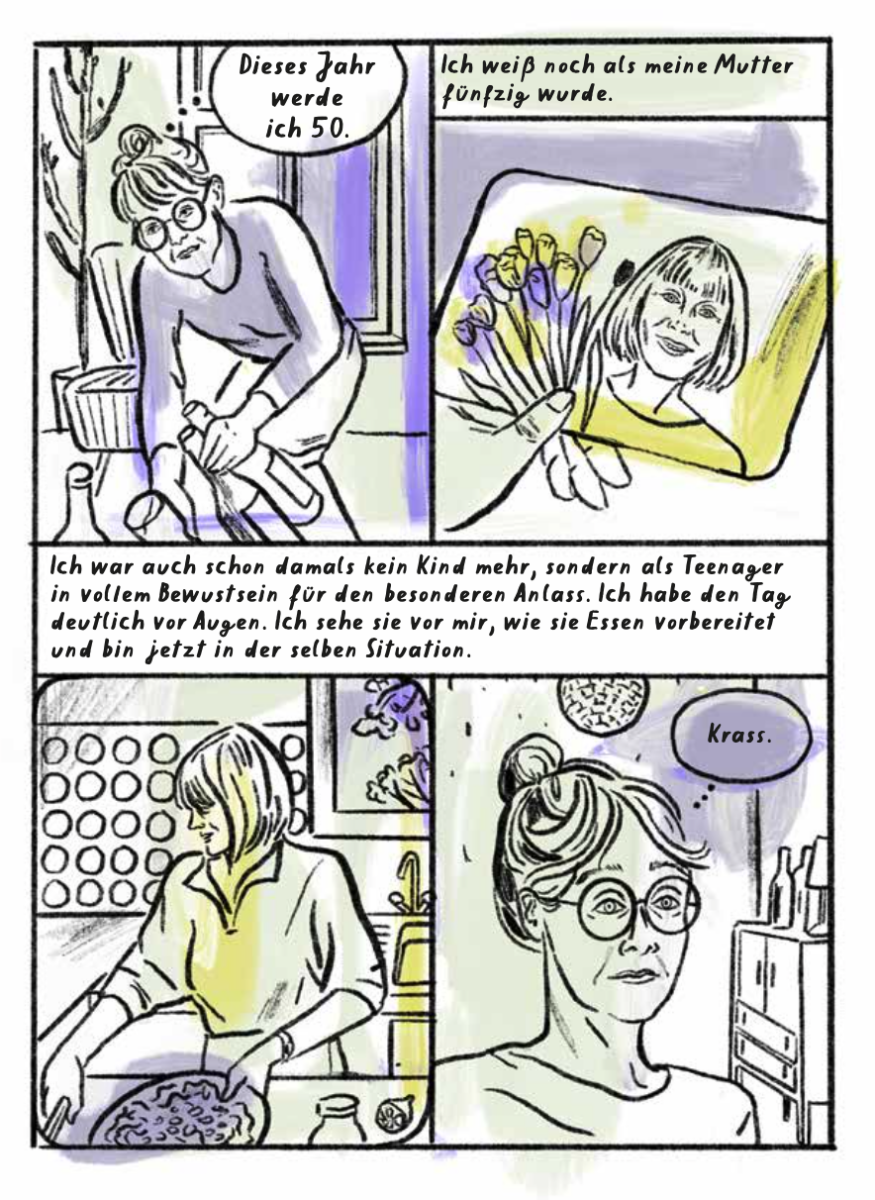 Illustration im Comic „Peri Meno” der Berliner Illustratorin Rinah Lang
