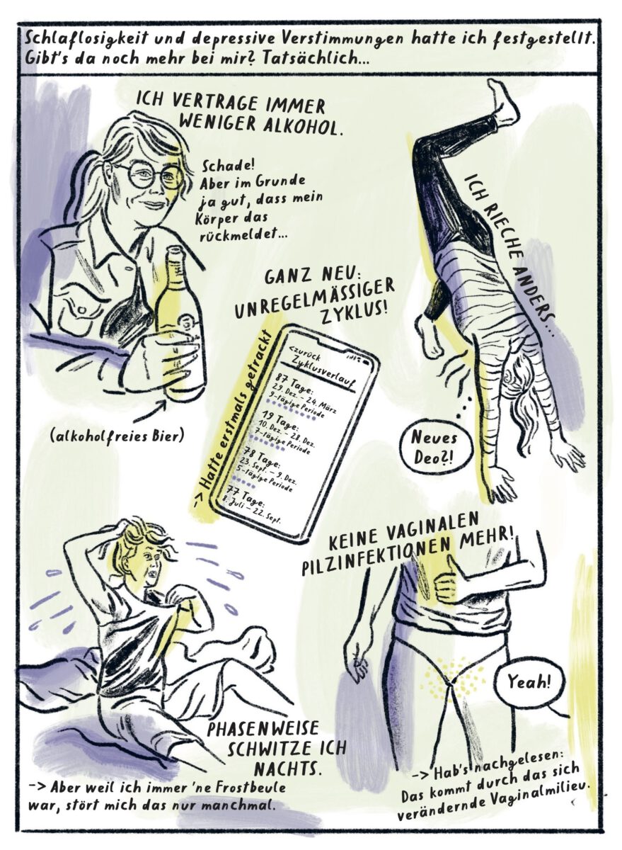 Illustration im Comic „Peri Meno” der Berliner Illustratorin Rinah Lang